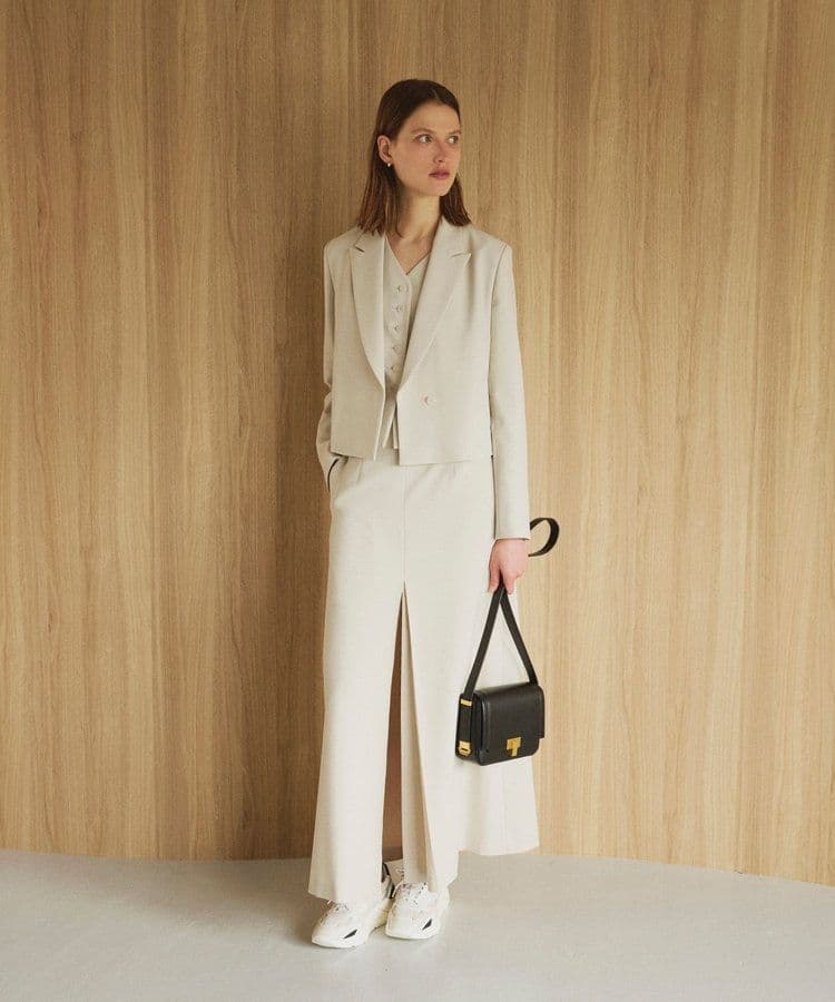 未使用　allureville　ギャバショートジャケット　テーラードジャケットS