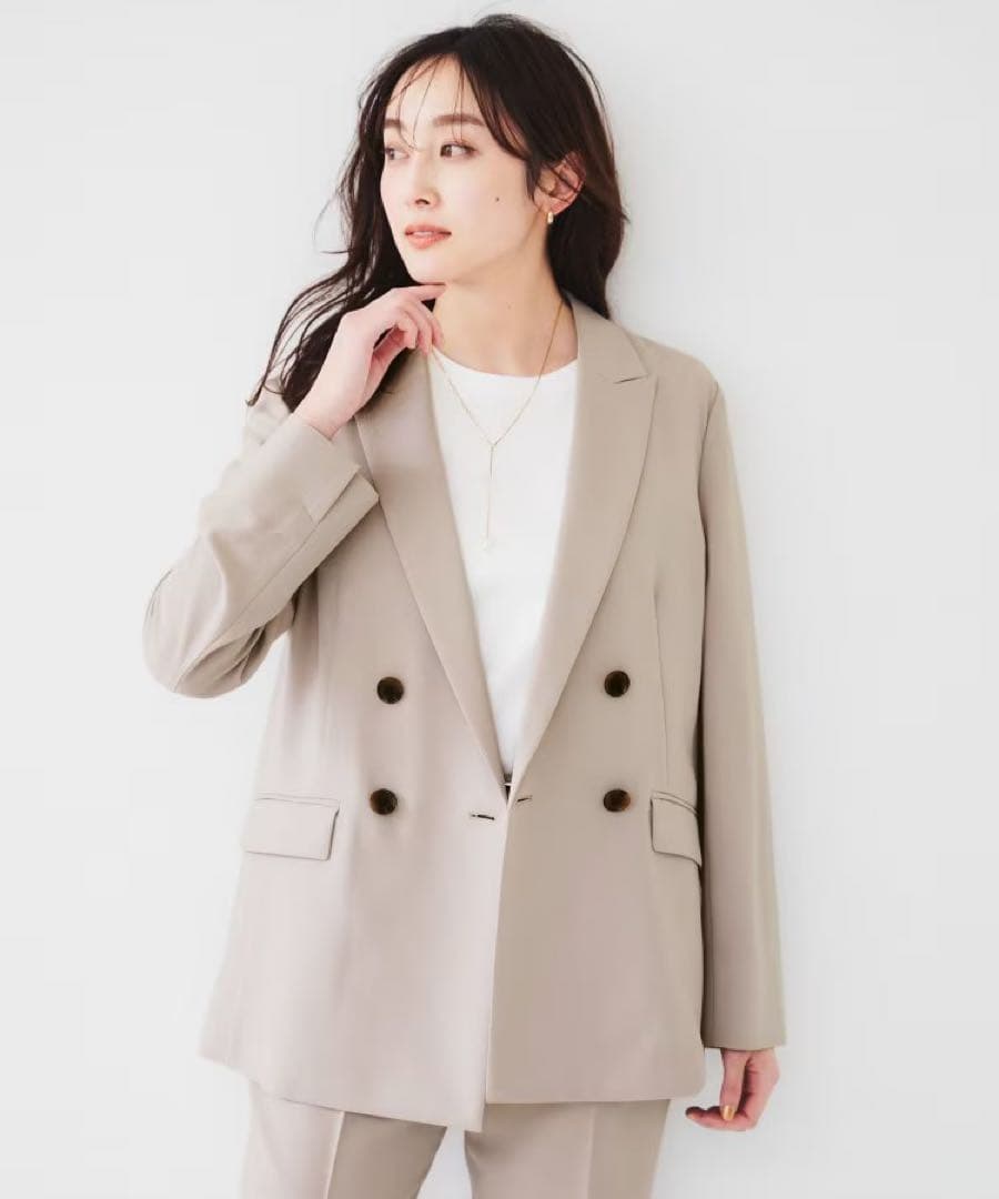 ミニー アンタイトル　ライトウェイト ダブルブレストジャケット　S