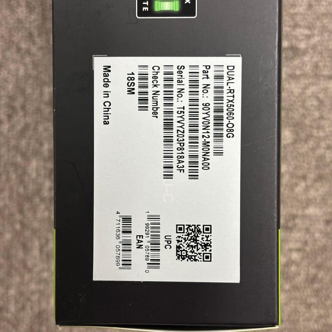 【未開封・未使用】ASUS GeForce RTX 5060 OC 8GB