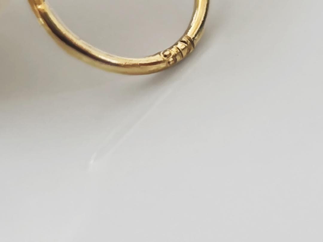 K18 あこや真珠 パールチャーム 3連 ピアリング対応