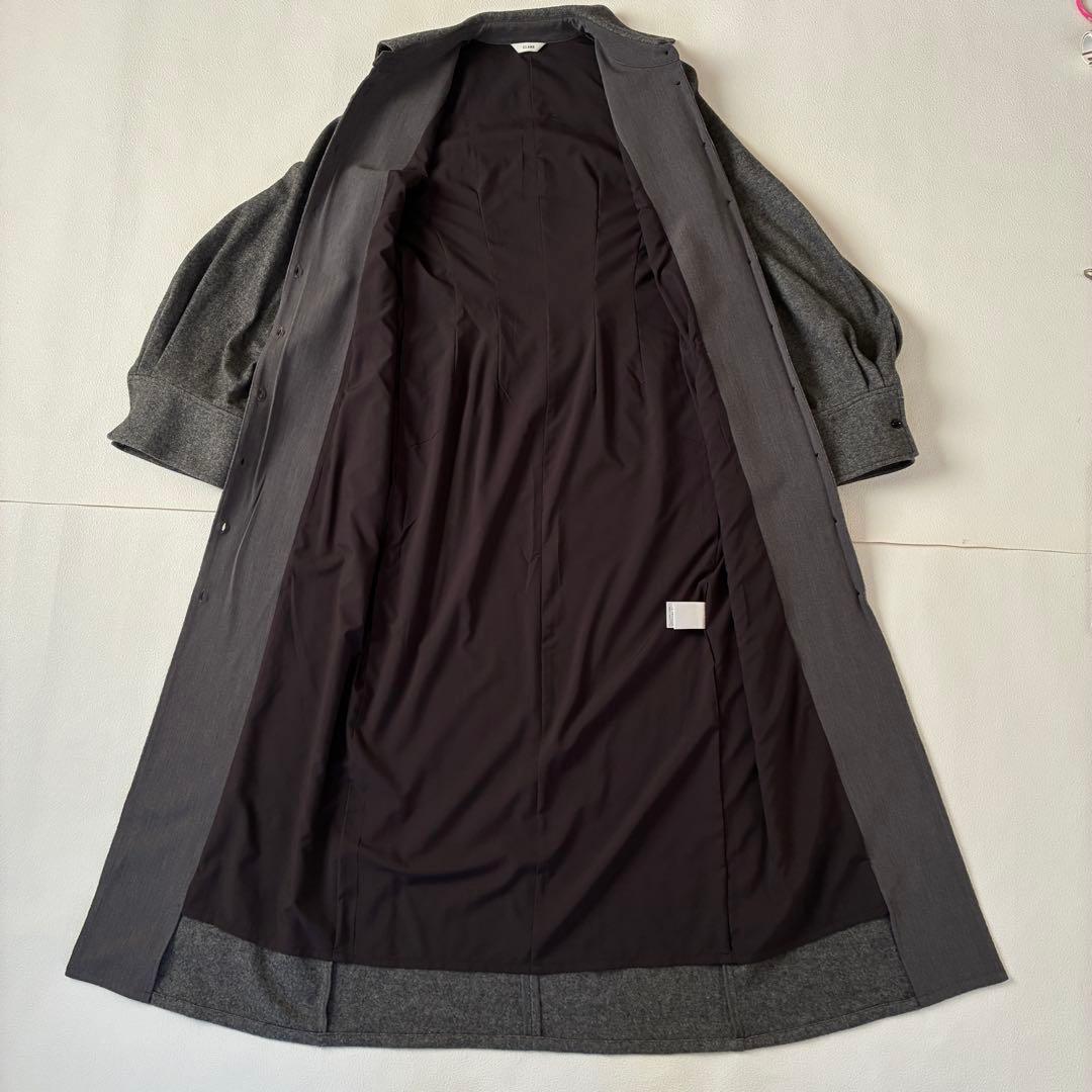 【25AW】CLANE POWER SHOULDER WOOL ONEPIECE