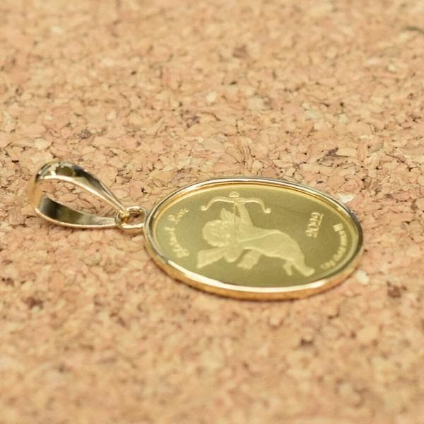 【24金×18金】キューピットペンダント ネックレスチャーム 24K18K 新品