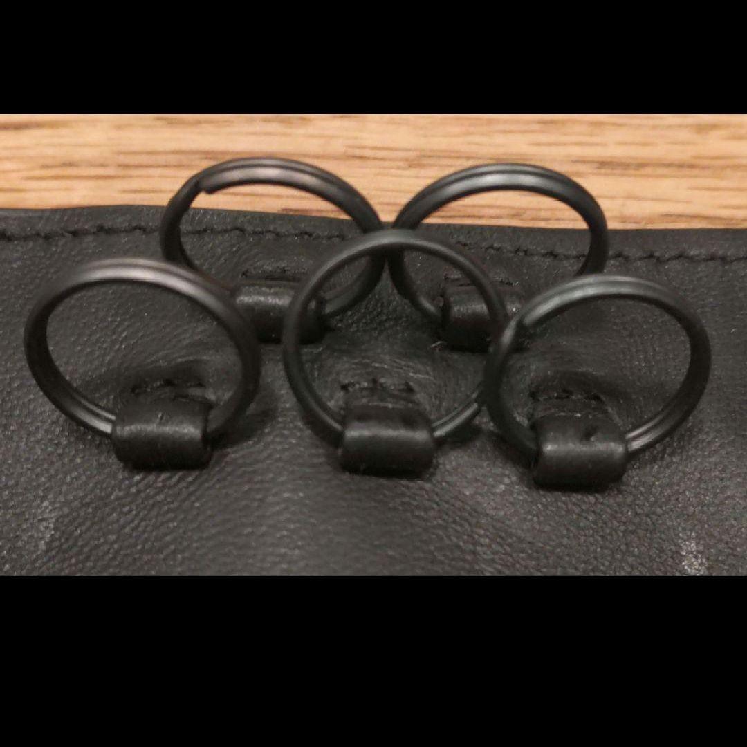 未使用【Bottega Veneta】5連 キーケース 本革 ブラック ボッテガ