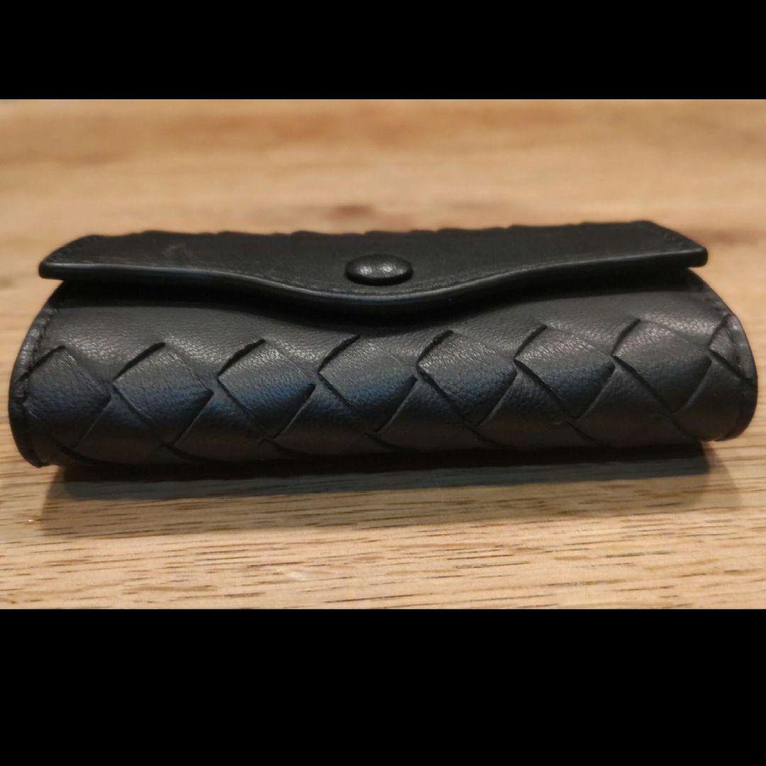 未使用【Bottega Veneta】5連 キーケース 本革 ブラック ボッテガ