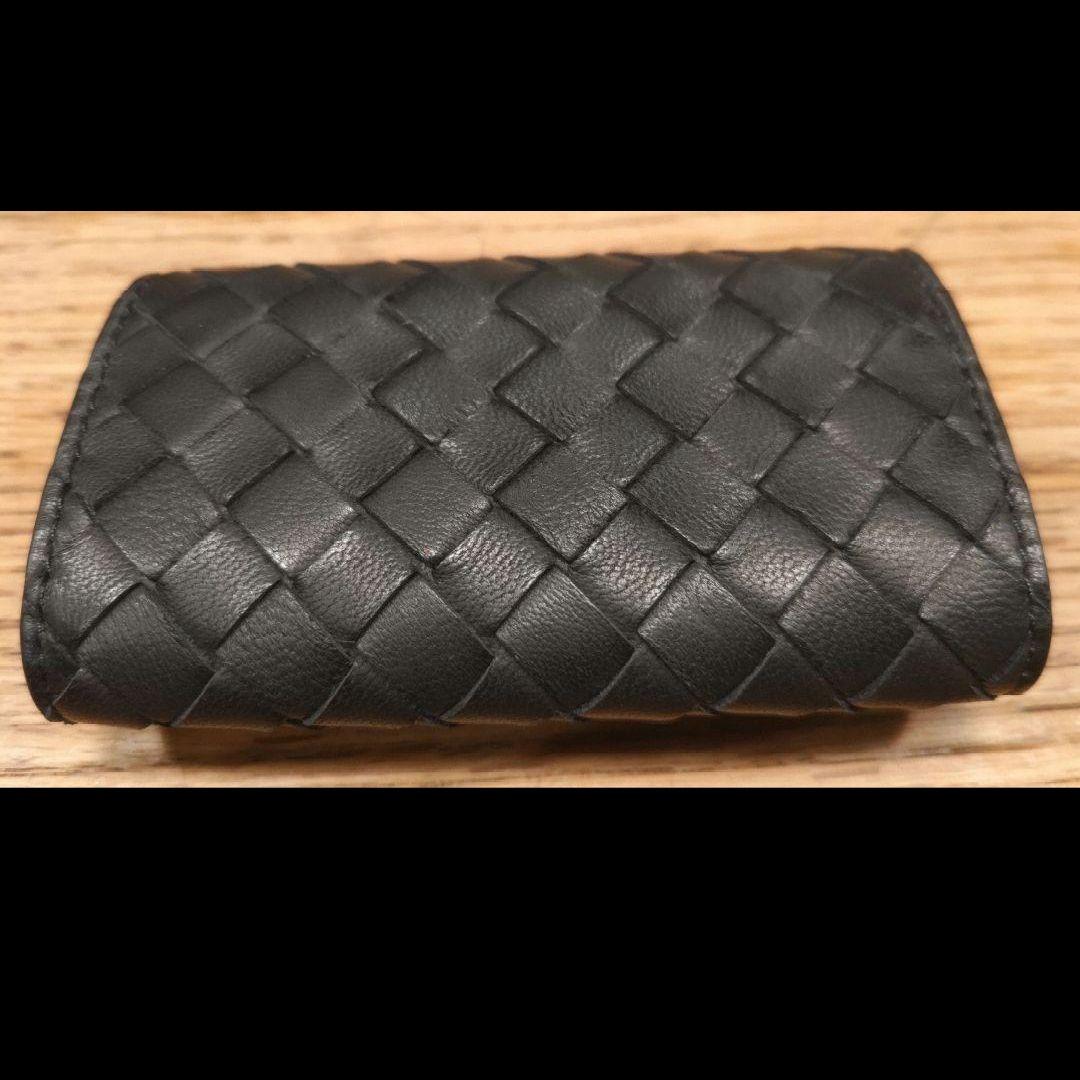 未使用【Bottega Veneta】5連 キーケース 本革 ブラック ボッテガ