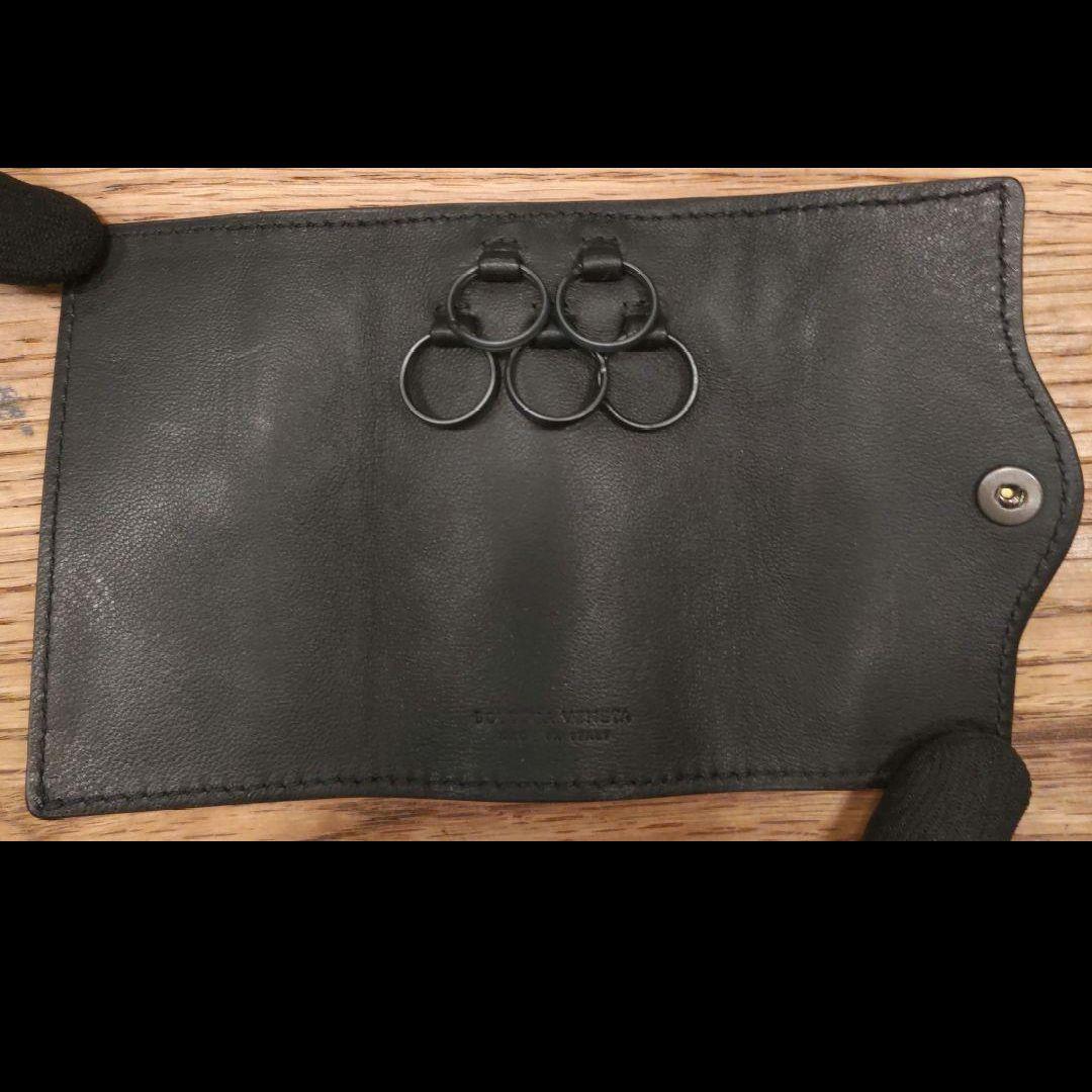 未使用【Bottega Veneta】5連 キーケース 本革 ブラック ボッテガ