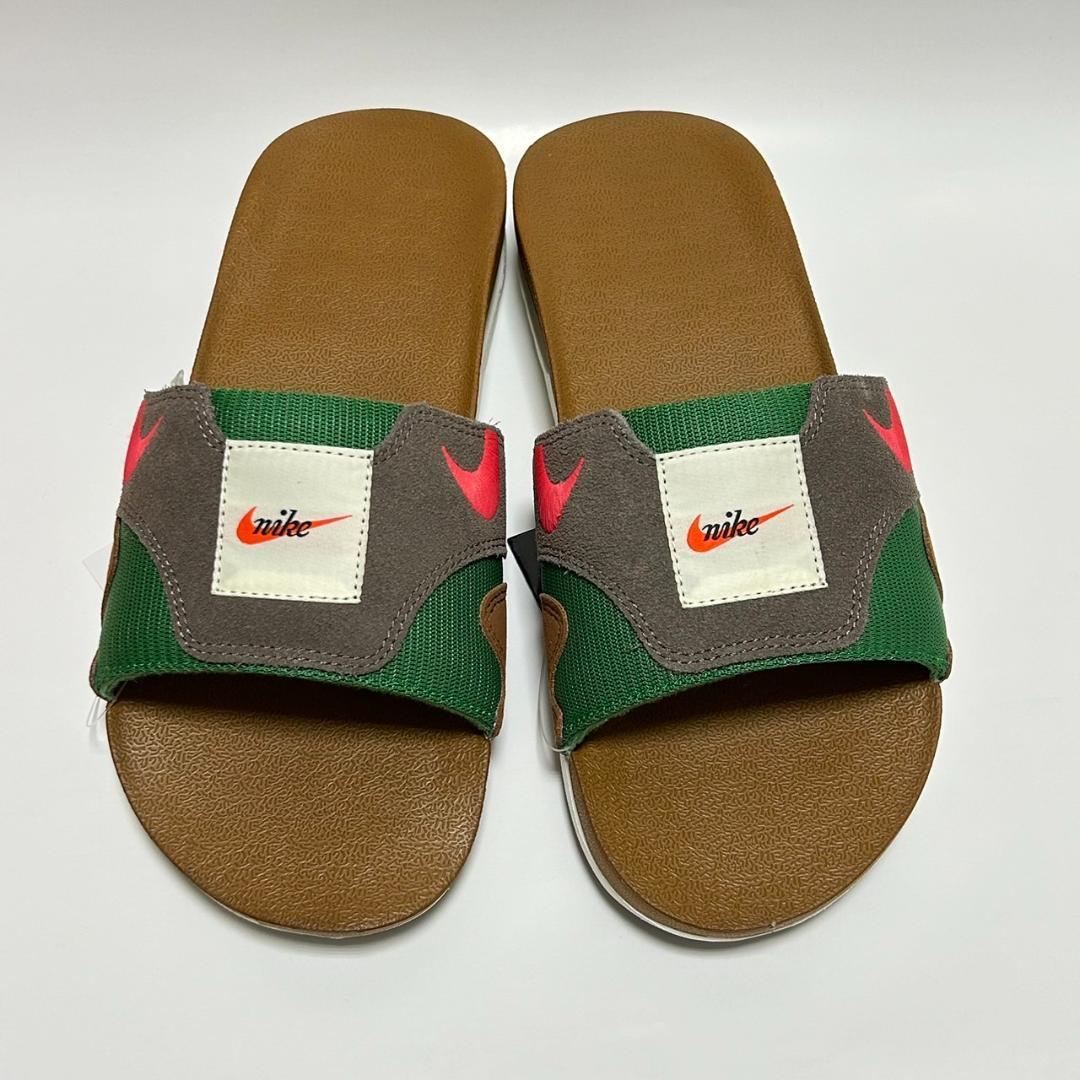 28cm 茶 緑 ナイキ エアマックス 1 スライド サンダル