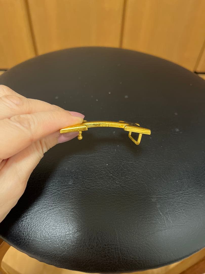 エルメス　レザーベルト　アイボリーとグレーのリバーシブル