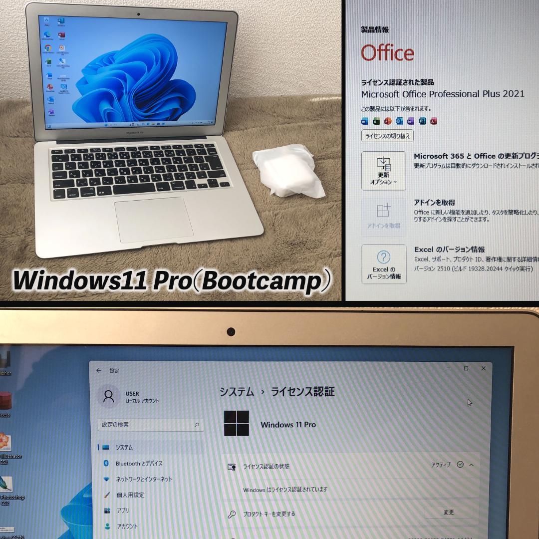MacBook本体 i7/8g/SSD256 MacBookAir13 Office Win11