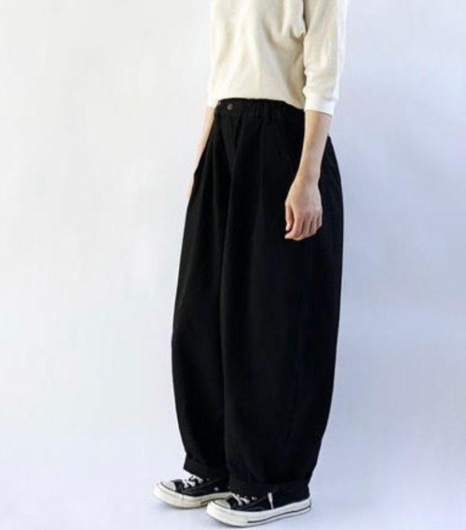 新品タグ付　HARVESTY / ハーベスティ チノサーカスパンツ 1 ブラック