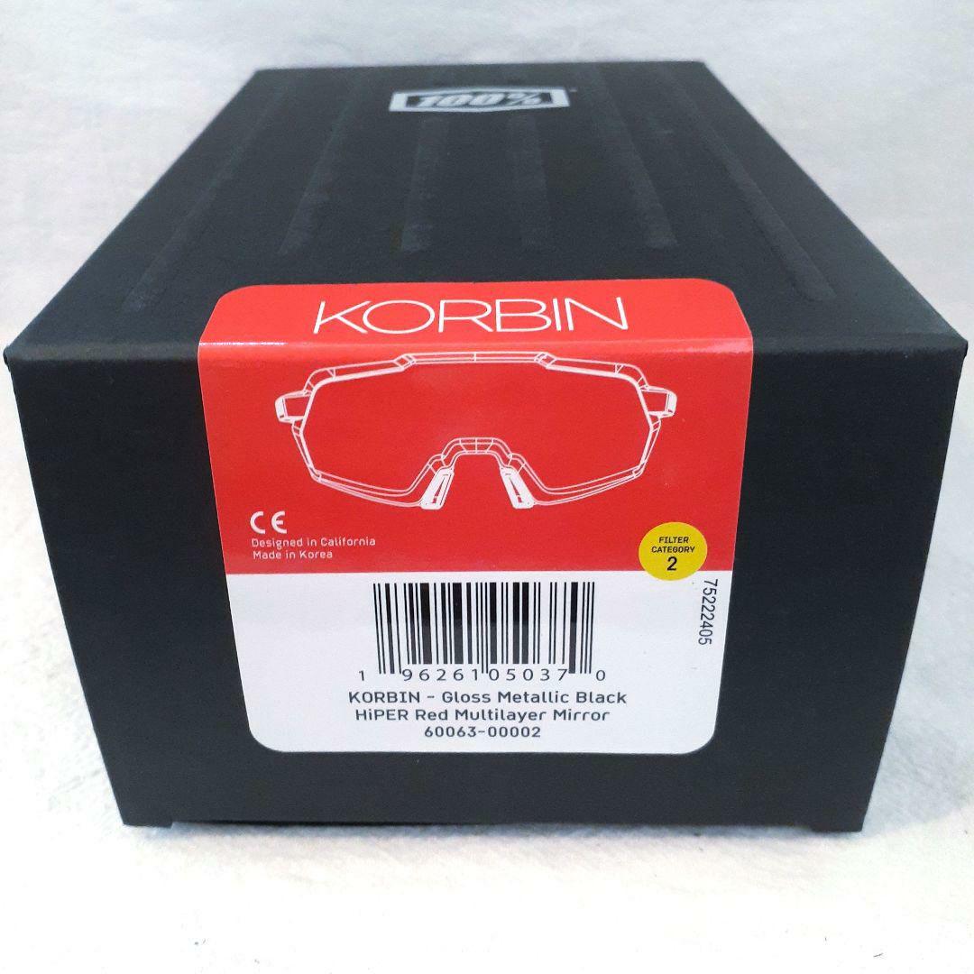 【最新作】 100% Korbin ブラックラメ ワンハンドレッド サングラス