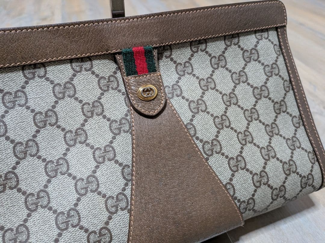 美品 GUCCI オールドグッチ シェリーライン クラッチバッグ セカンドバック