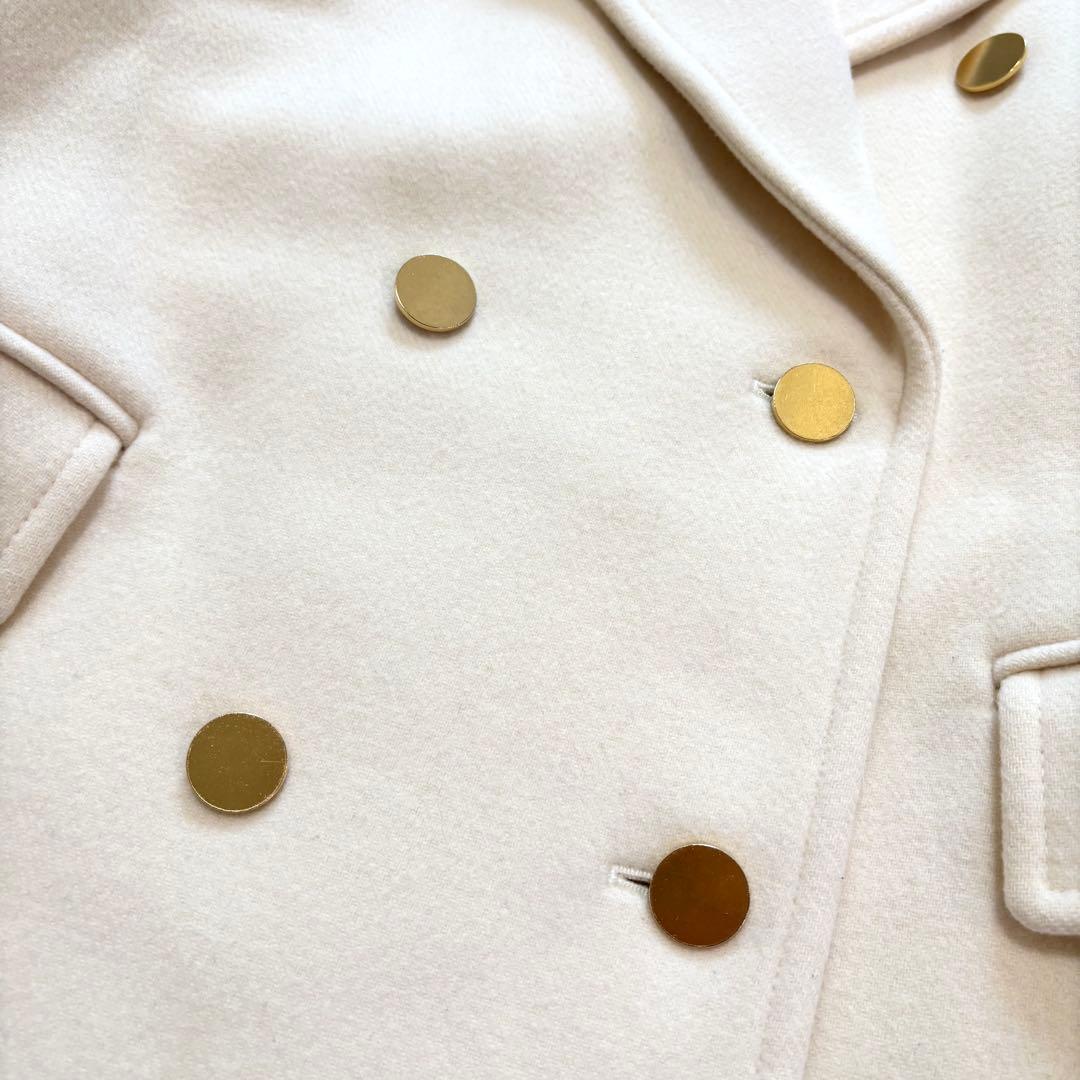 【美品】allurevilleアルアバイル　ラムメルトンピーコート　ナチュラル