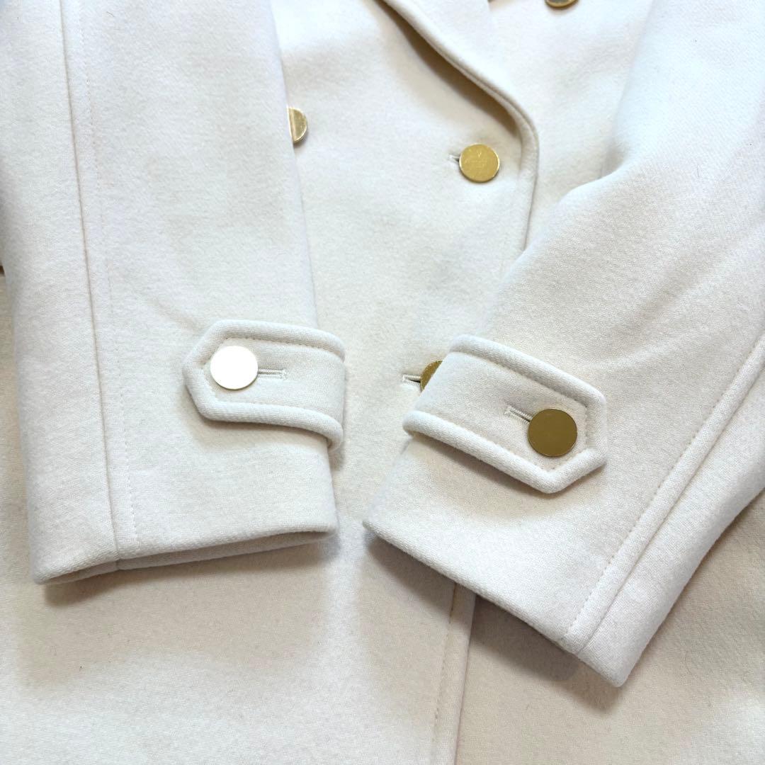 【美品】allurevilleアルアバイル　ラムメルトンピーコート　ナチュラル