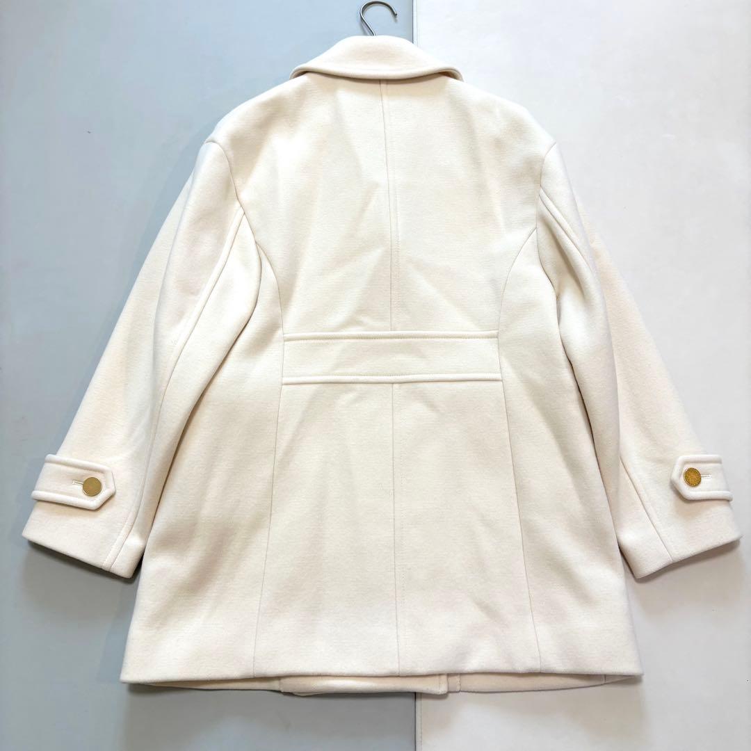 【美品】allurevilleアルアバイル　ラムメルトンピーコート　ナチュラル