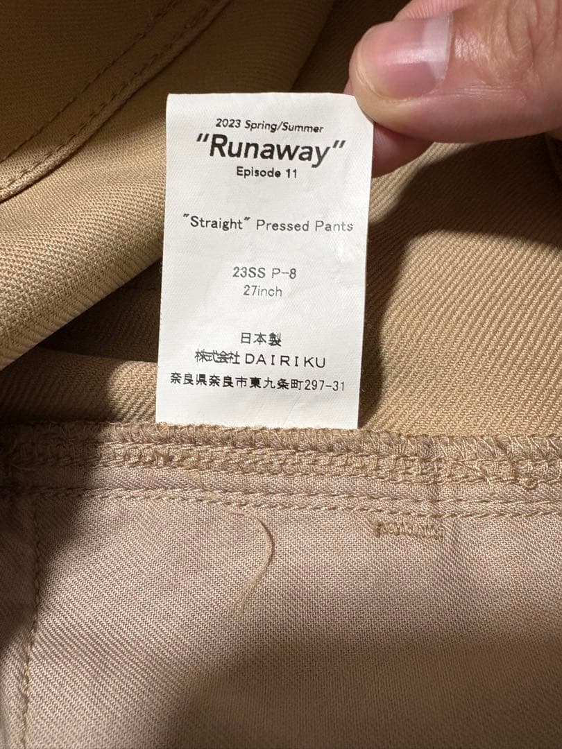 パンツ DAIRIKU Straight Pressed Pants