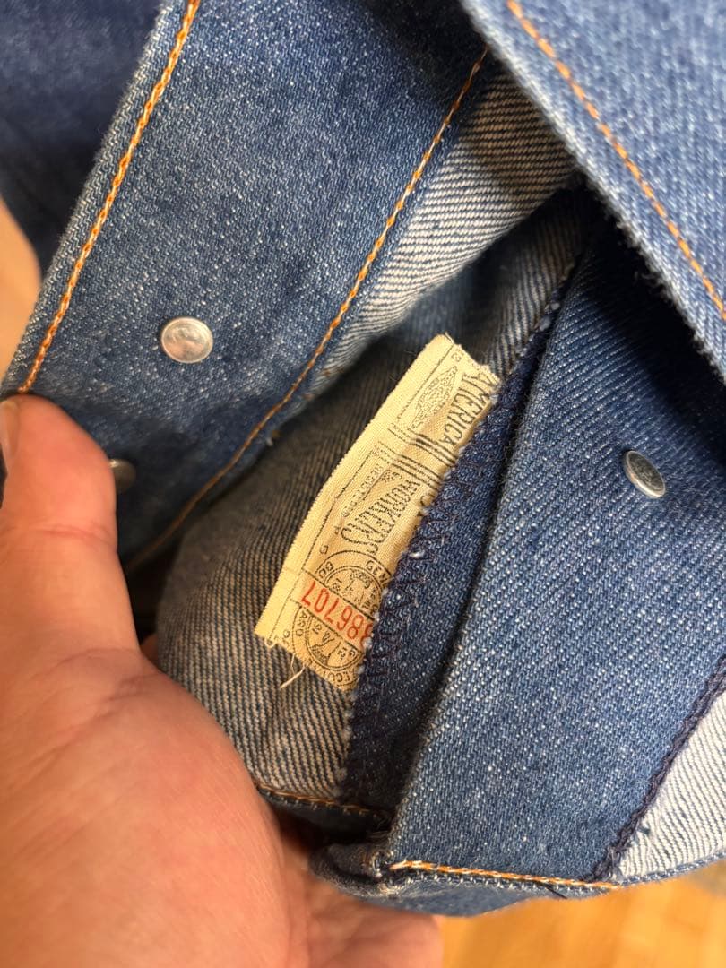 シアーズROEBUCKS デニムジャケット超濃紺60〜70s激デカサイズ