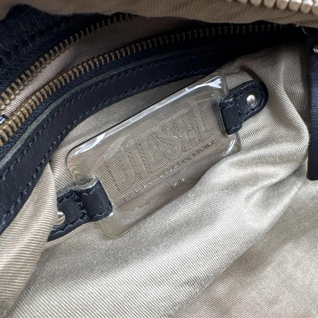 DIESEL レザー ミニボストンバッグ 黒 ショルダー 袋