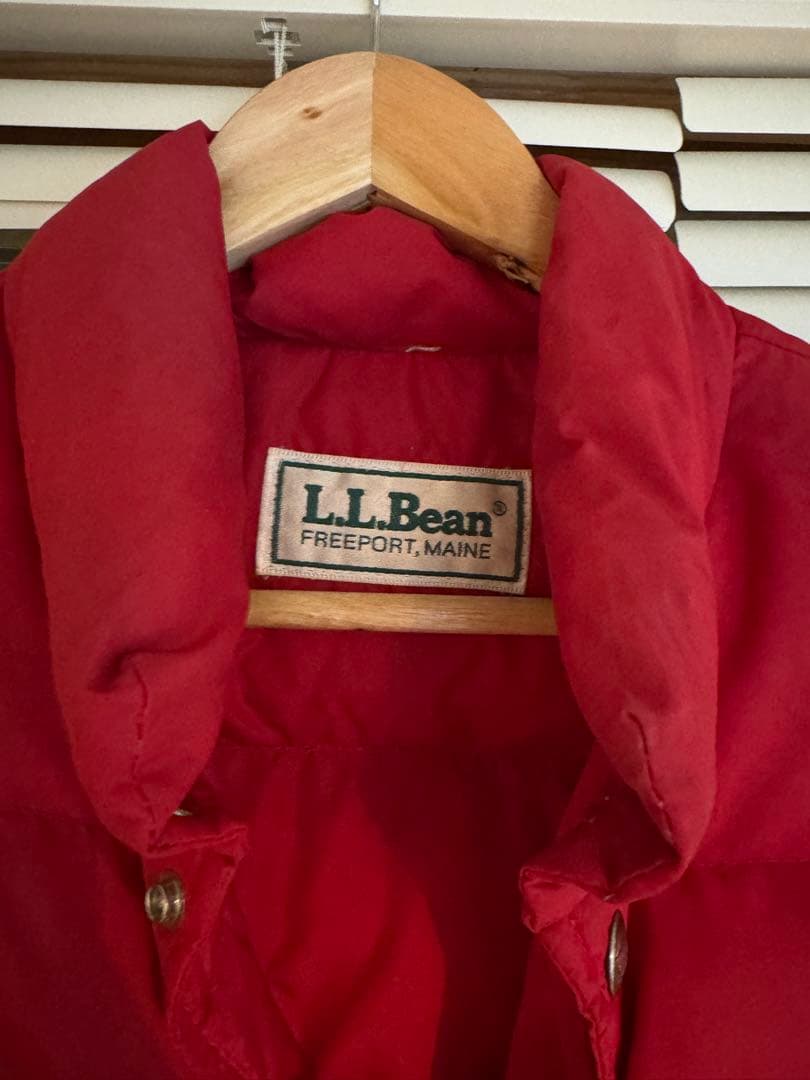 L.L.Bean レッド ダウンベスト