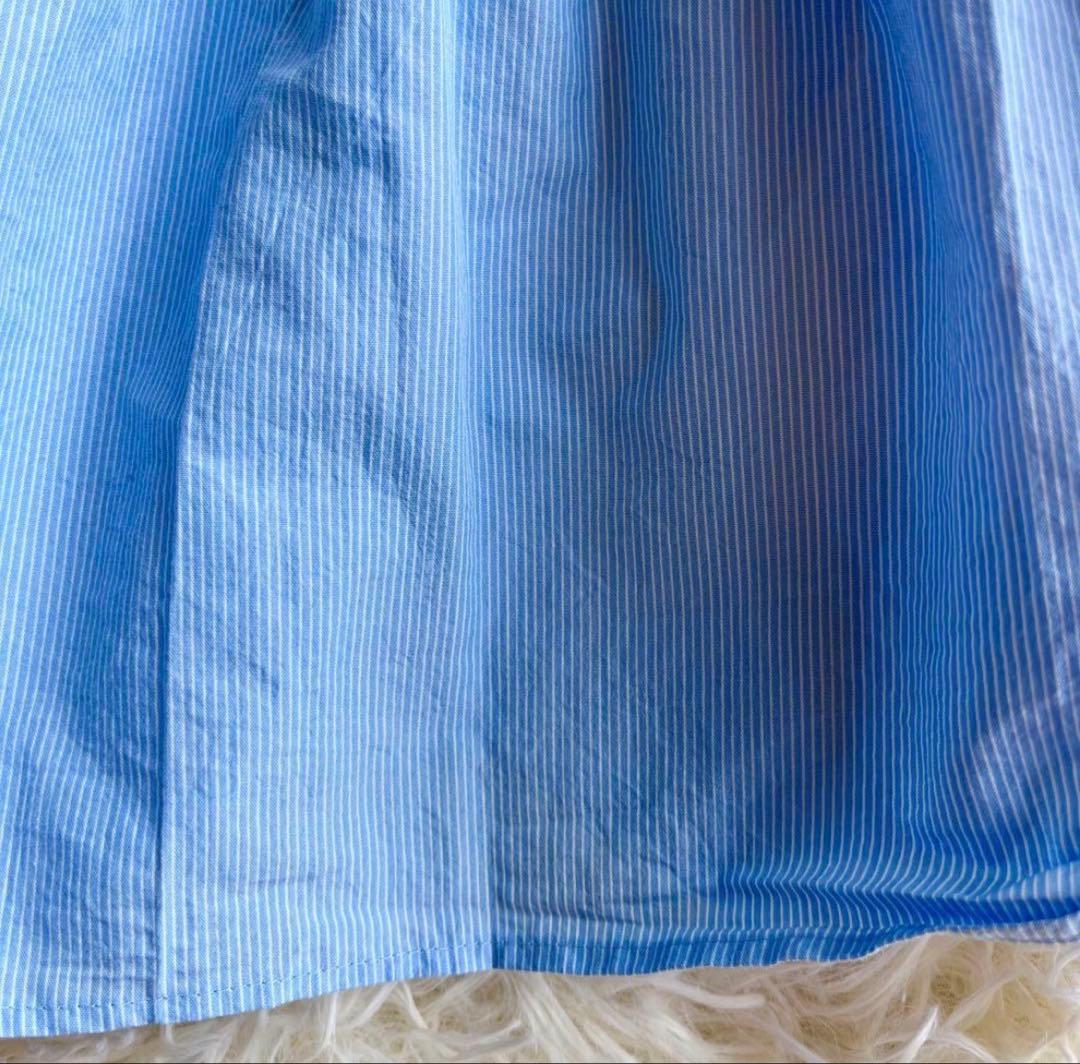 yori ストライプティアードチュニック 長袖 ブラウス