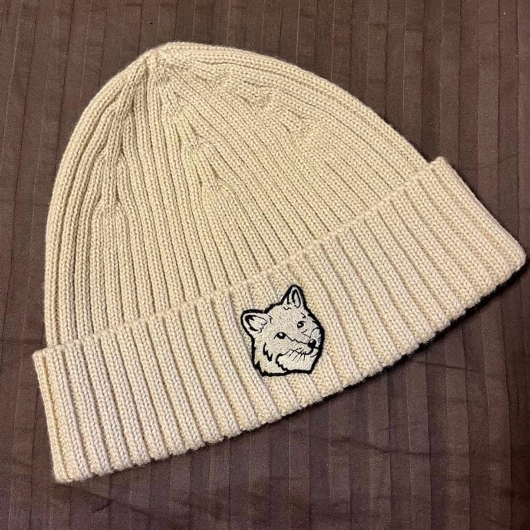 MAISON KITSUNÉ ニット帽 ベージュ