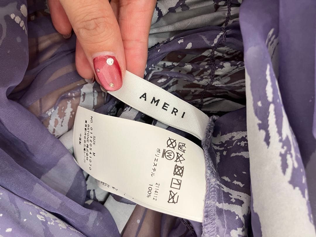 【即完売カラー】RUBBER PAINT ART SHEER DRESS M