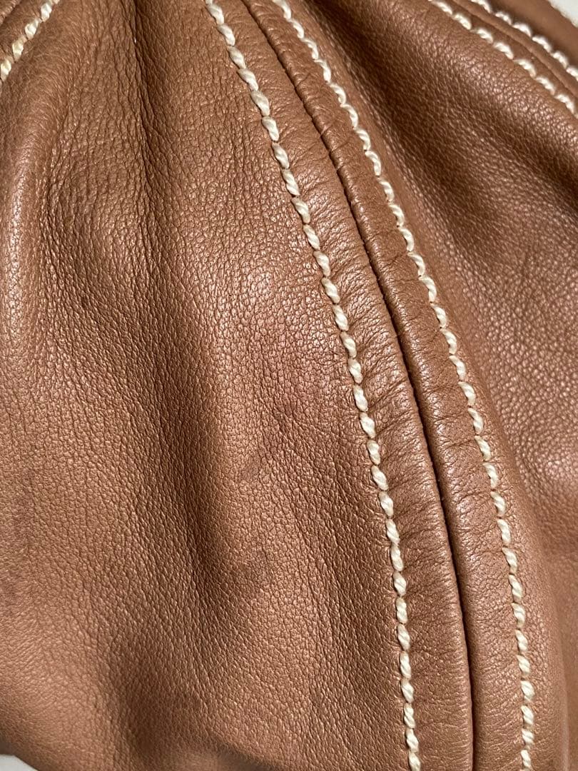 Hermes エルメス ラムレザーベレー帽 ホワイトステッチ