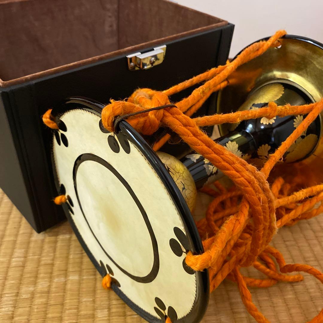 小鼓　締め緒・ハードケース付き