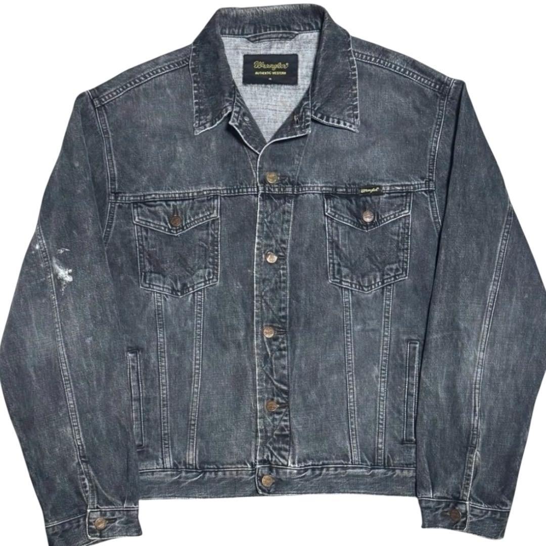 ビッグサイズXL Wrangler 90s 先染めブラック トラッカージャケット