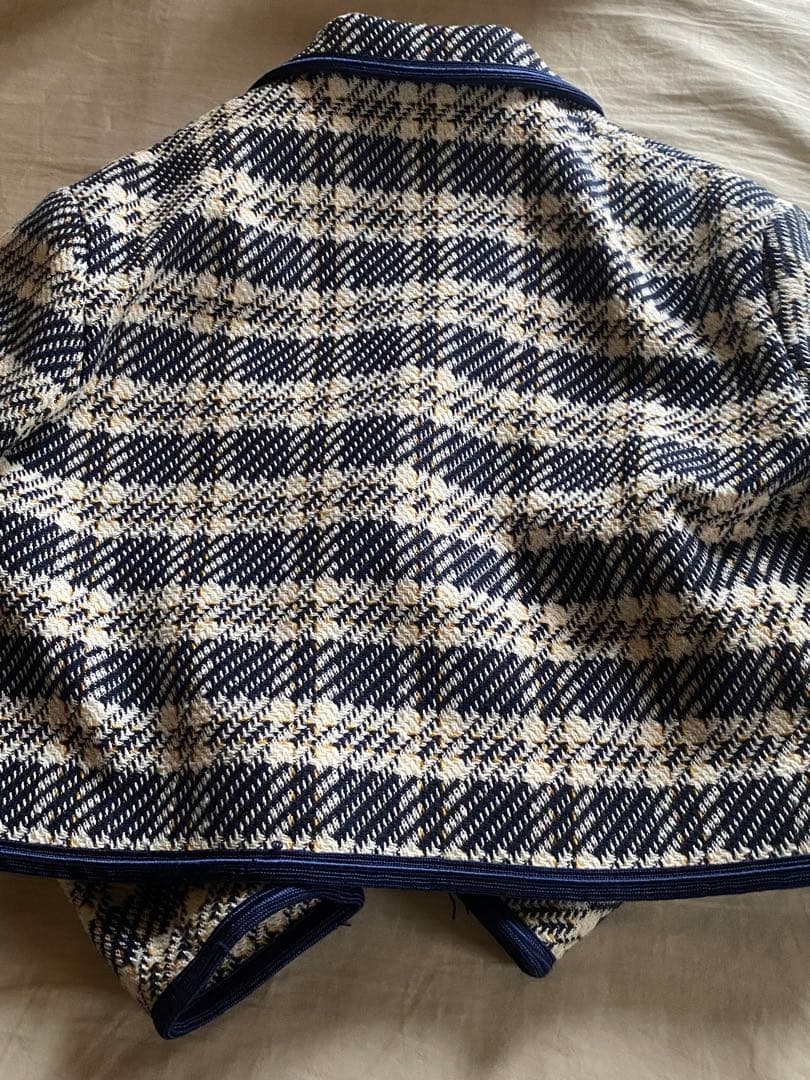 Sandro Paris チェック柄ツイードジャケット