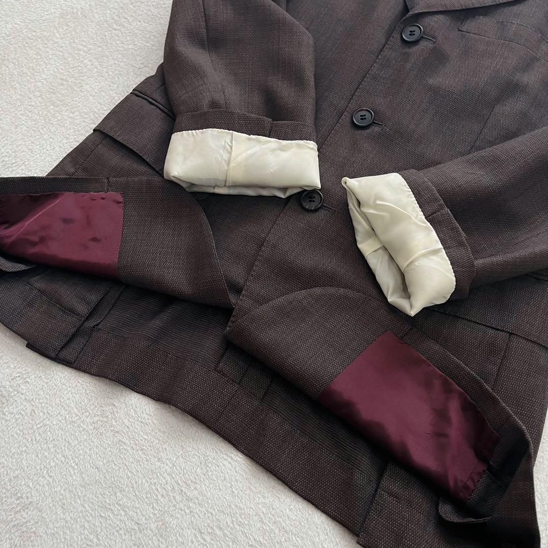 ポールスミス　ゼニア　セットアップ　スーツ 背抜き ブラウン