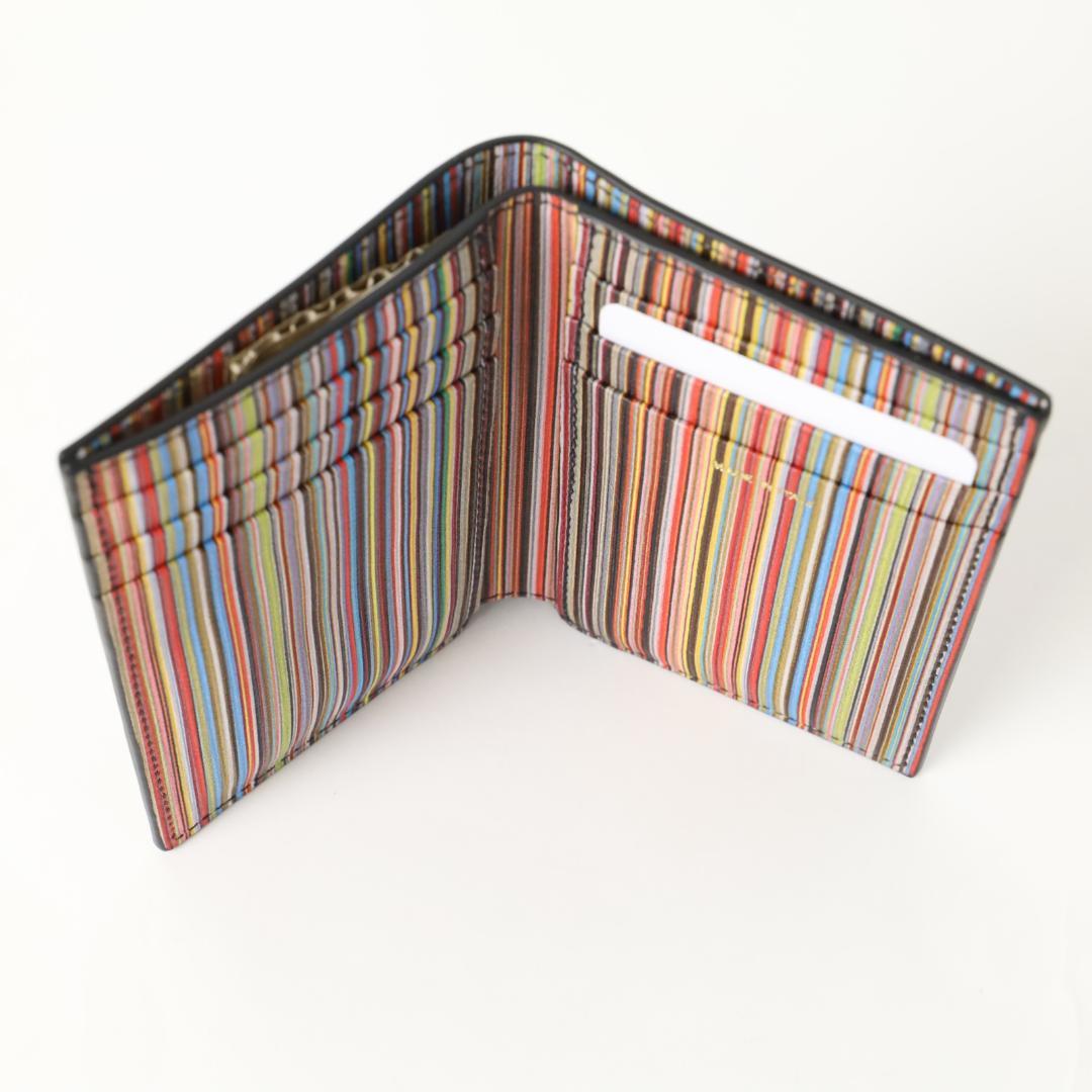 ⏰️185 新品 ポールスミス 名刺入れ カードケース 定期入れマルチストライプ