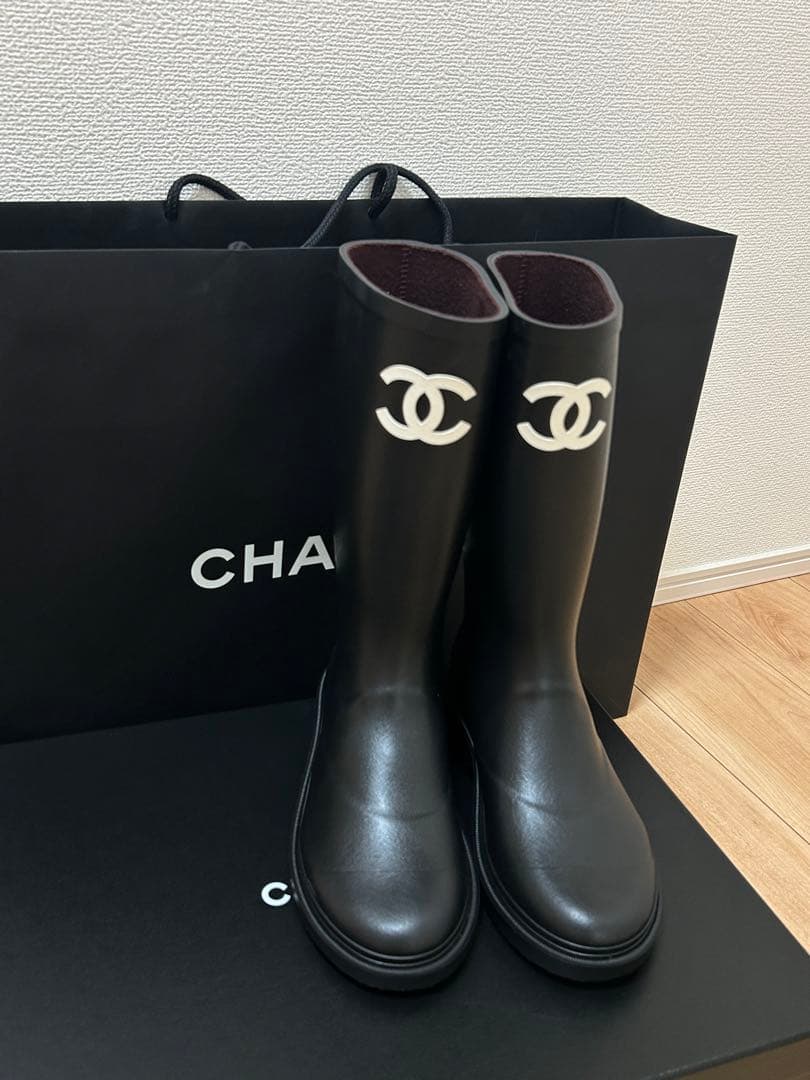 新品 CHANEL レインブーツ 37 ジェニー着用 大人気