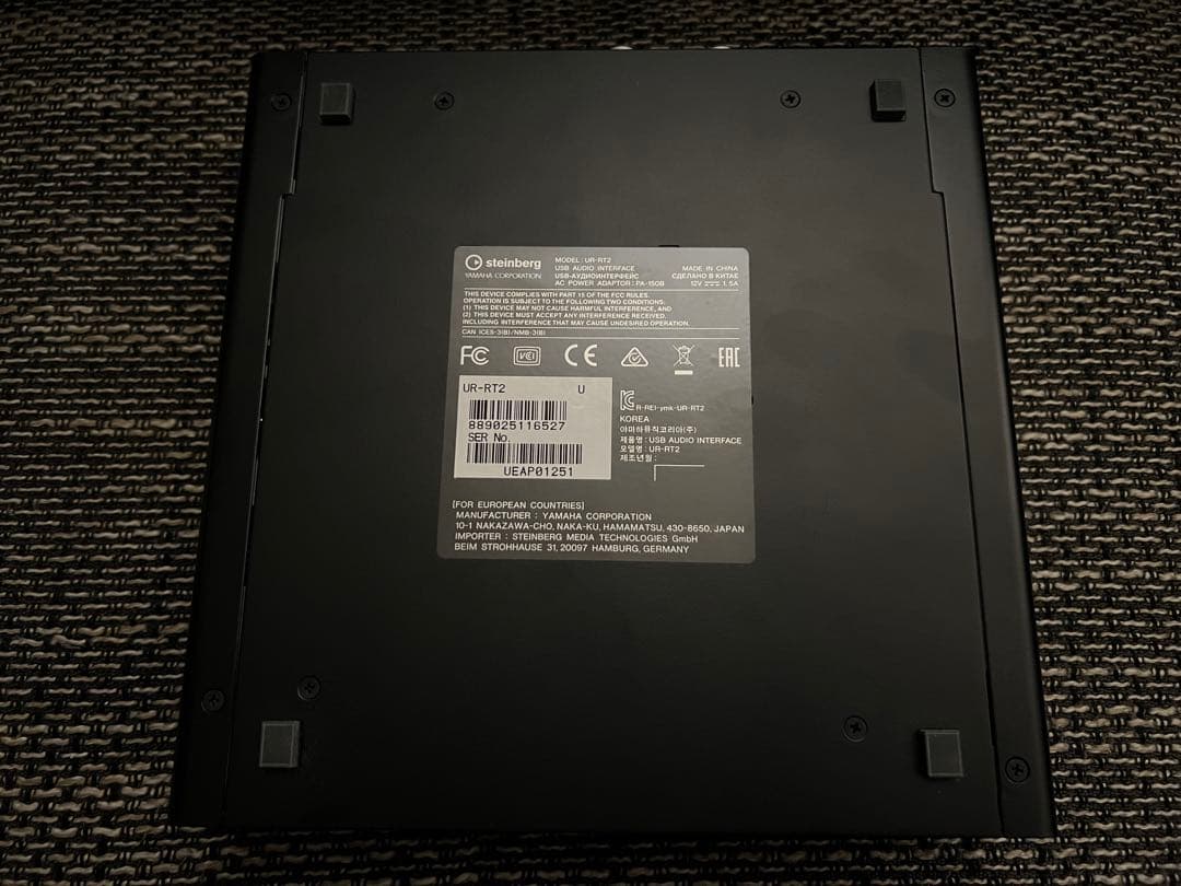 【美品】Steinberg UR-RT2 オーディオインターフェース