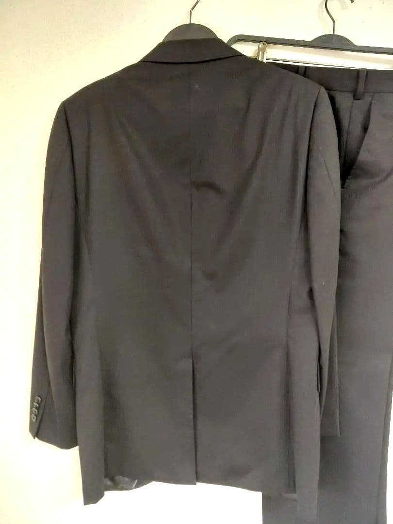 極美品　マリクレール オム スーツ セットアップ ストライプ 黒 96A7