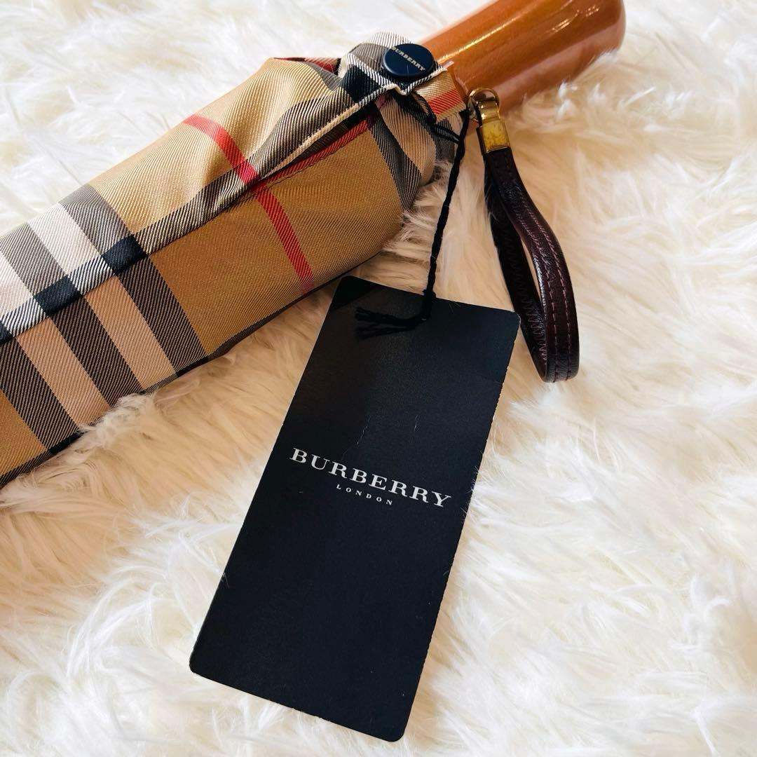 新品未使用✨ タグ付き バーバリーロンドン　ノバチェック　折りたたみ傘