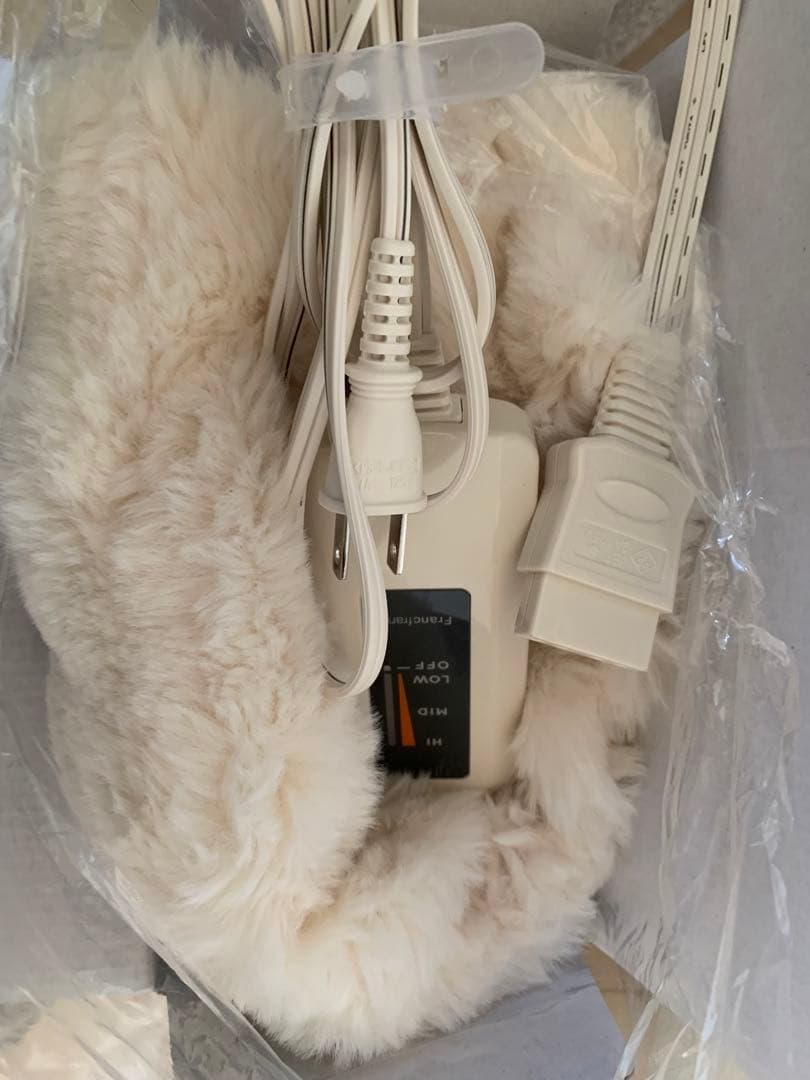 フランフラン」ヒーター付きブランケット・ひざ掛け♡エコファー