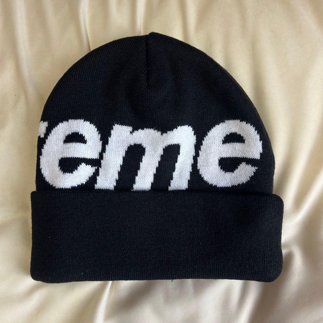 supreme Big Logo Beanie 美品 ビックロゴビーニー 黒