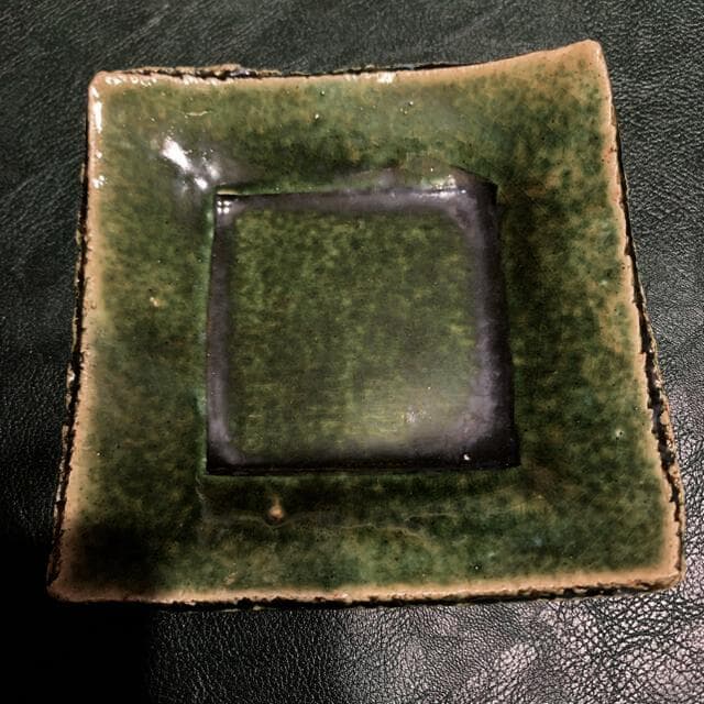 美濃焼　織部焼　四角　銘々皿　森脇文直