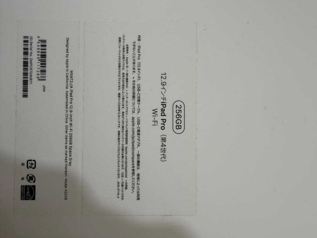 天*水様 画面焼けあり　iPad Pro 12.9インチ 256GB Wi-Fi