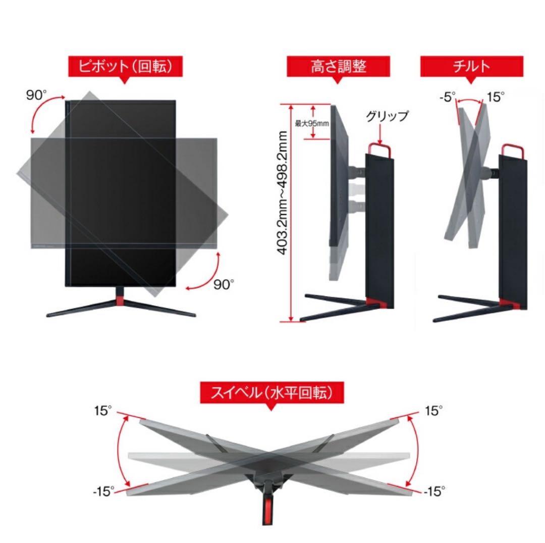 GREENHOUSE 23.8型 ゲーミングモニター GH-ELCG238A