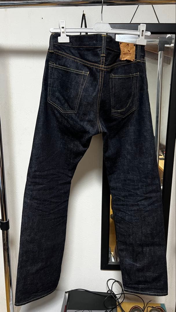 桃太郎ジーンズ 銅丹レーベル14.7oz 特濃セルビッチデニム W33