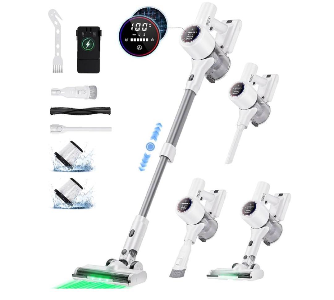 掃除機 コードレス AI 70Kpa 強力吸引 グリーンLED 自立 PSE認証