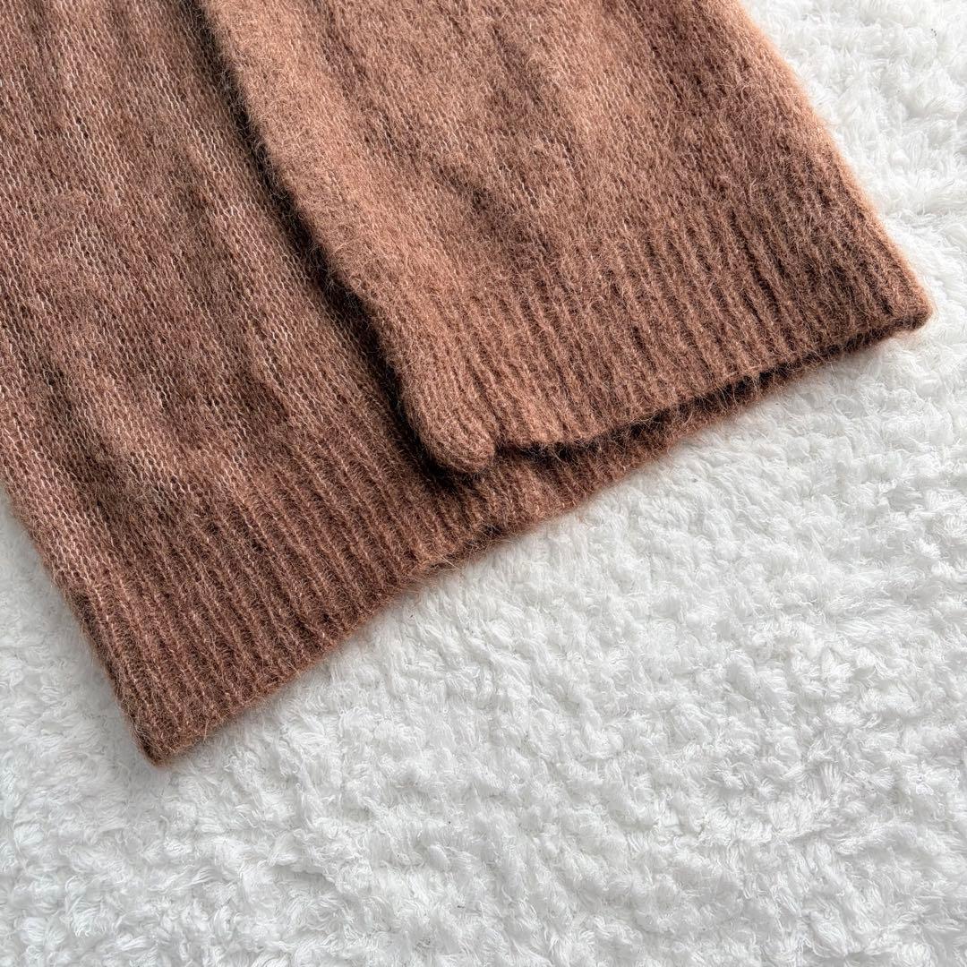 【極美品 24AW】ドレステリア マキシカーディガン モヘヤ アルパカ ブラウン