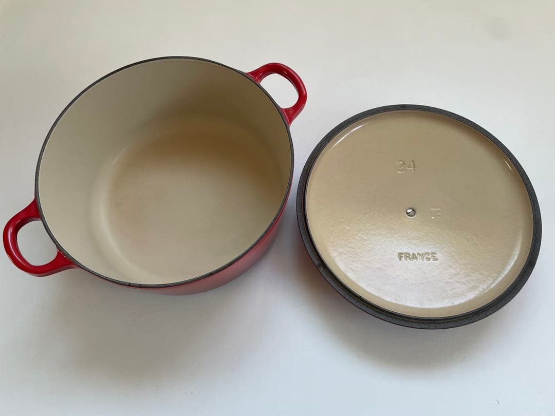 LE CREUSET 両手鍋 24cm レッド
