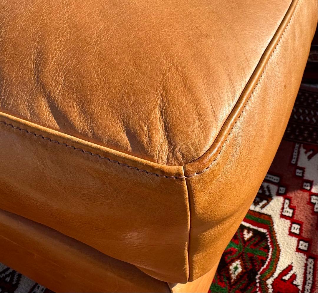 ACME FURNITURE フレスノ オットマン レザー キャメル