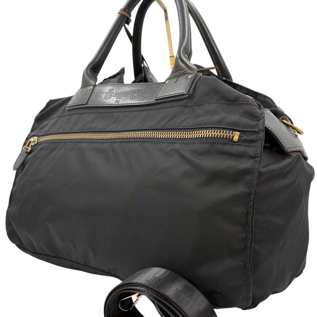 【美品】フェリージ ボストンバッグ 2way 大容量 ブラック　P4