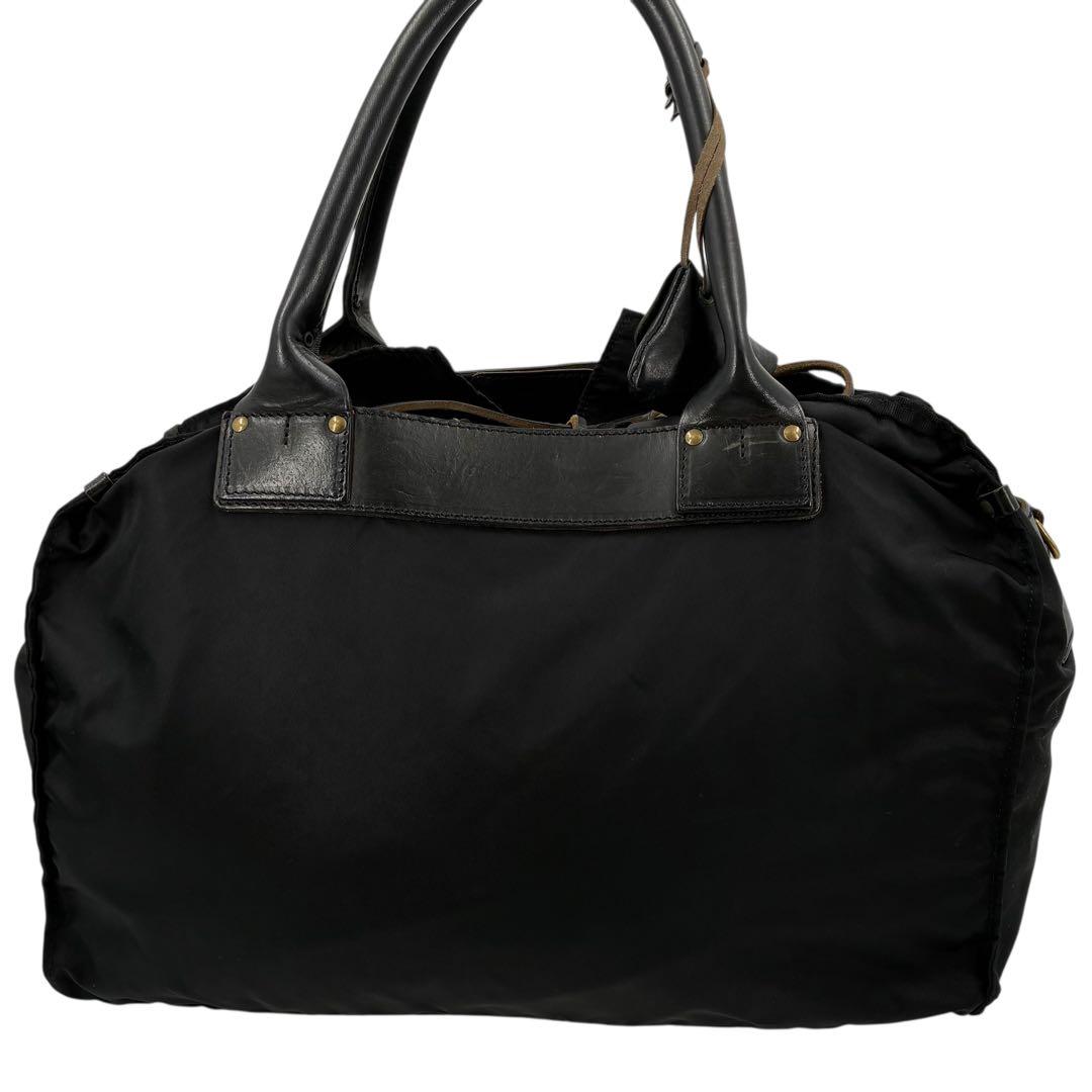 【美品】フェリージ ボストンバッグ 2way 大容量 ブラック　P4