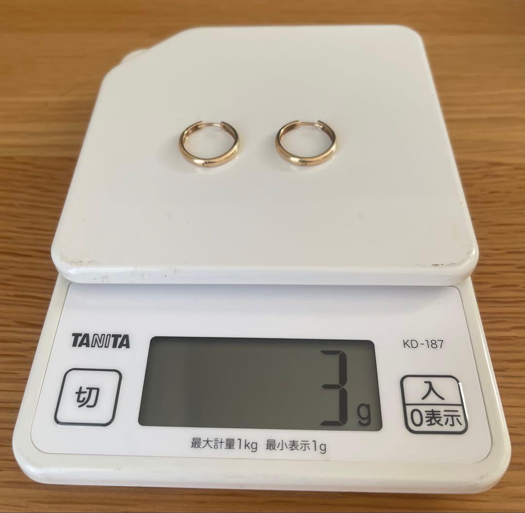 【22時まで】AVALANCHE 10K YG フープピアス 20mm 両耳