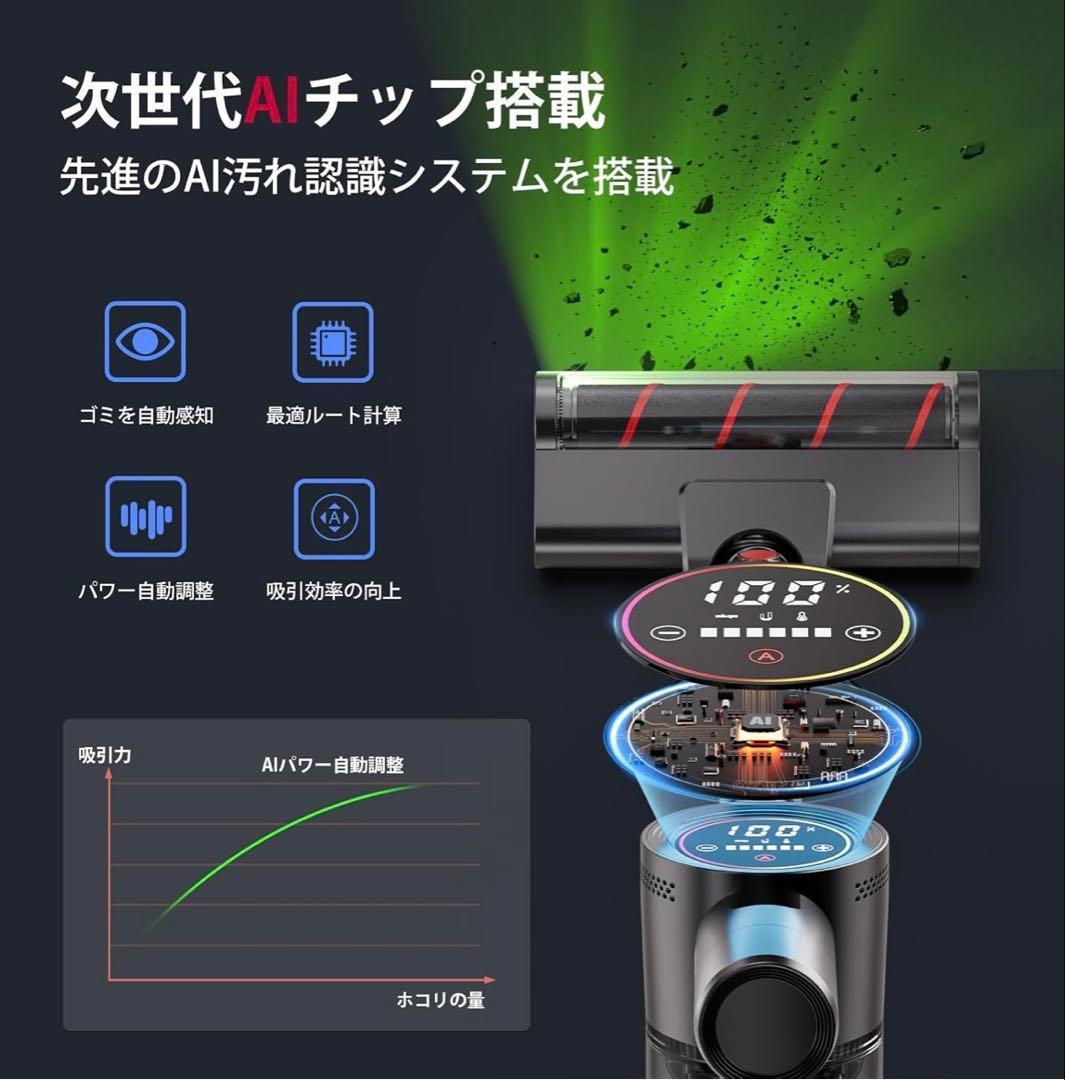 掃除機 コードレス 軽量 サイクロン式 スティッククリーナー2WAY伸縮型パイプ